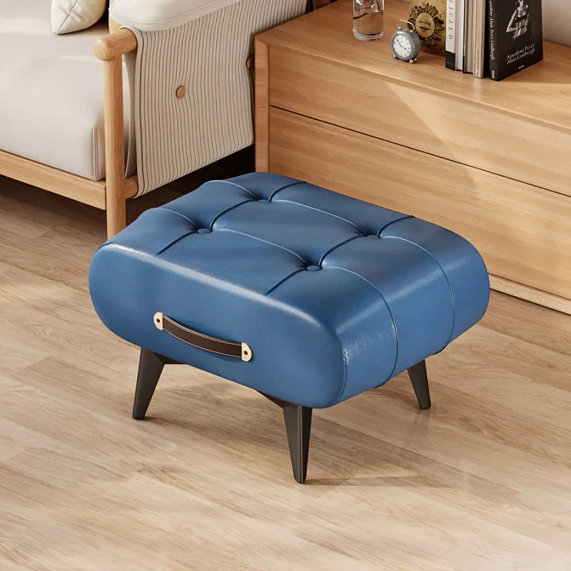 Leather Ottoman โ Sophisticated Low-Profile Comfort