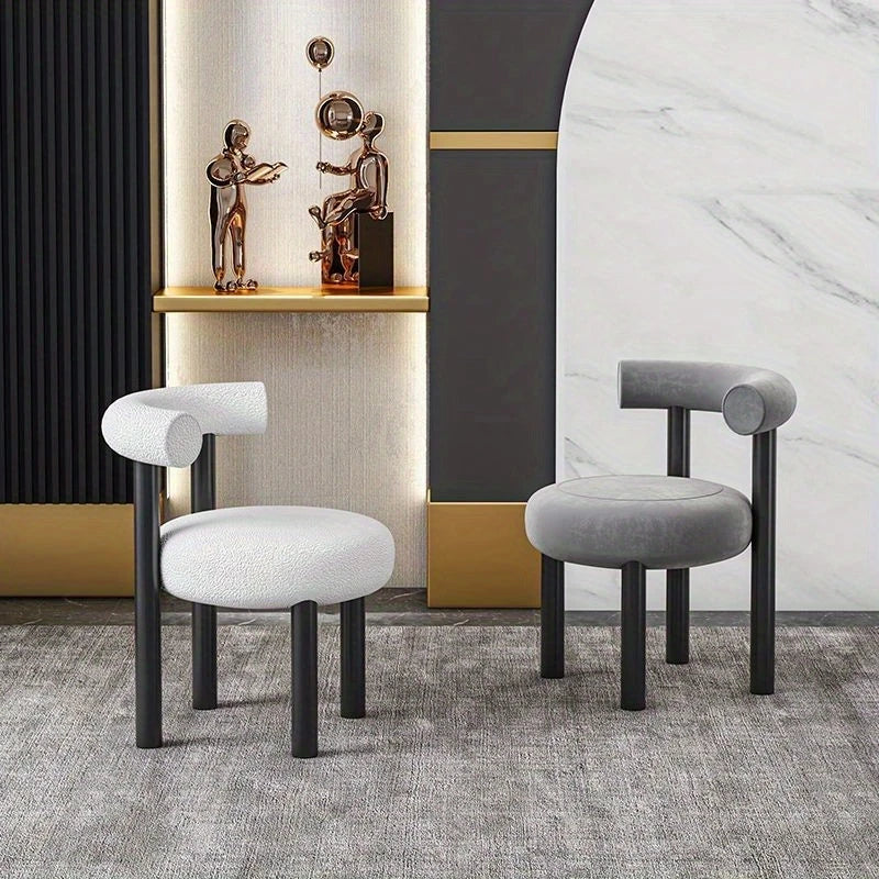 Modern Makeup Chair – Plush Lambswool Comfort